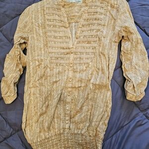 Maurices Tan Button Down Shirt